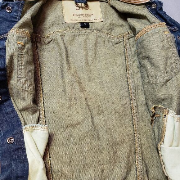 sTs Ranchwear Women's Caffrey denim jean Jacket with suede collar - Picture 5 of 12